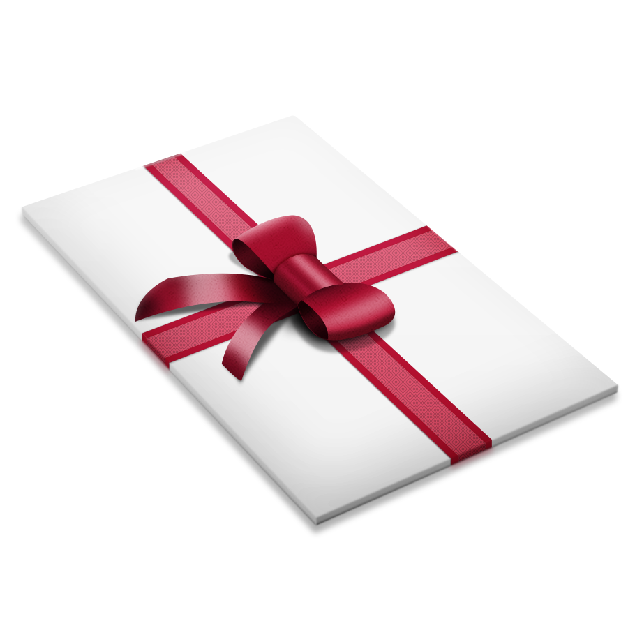 PSD Card Gift with Ribbon - Photoshop psd