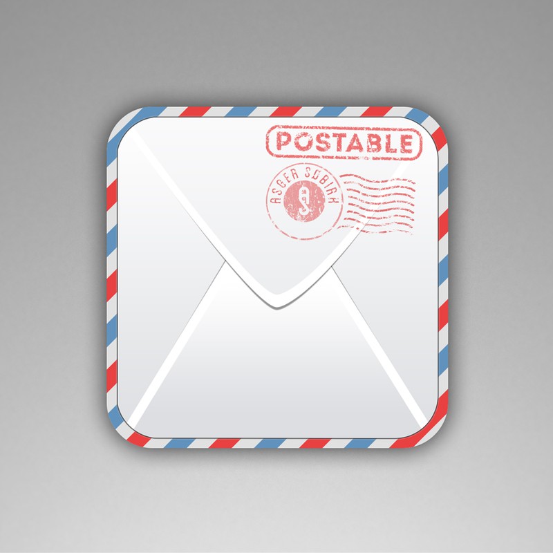 Photoshop psd post, envelope, letter, message