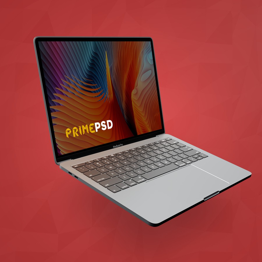 Download Floating Macbook Pro Mockup Free Psd Photoshop Psd