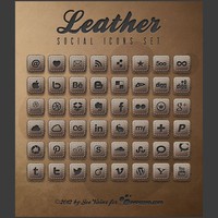 Leather Social Icons