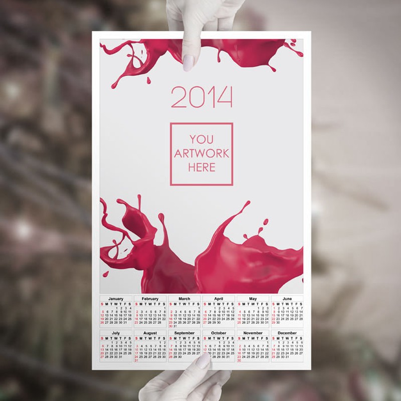 Photoshop psd calendar, template