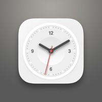  Free PSD Flat Clock