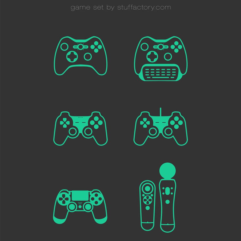 Photoshop psd gaming controllers