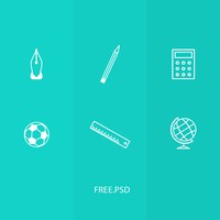 Free PSD School Icon Pack