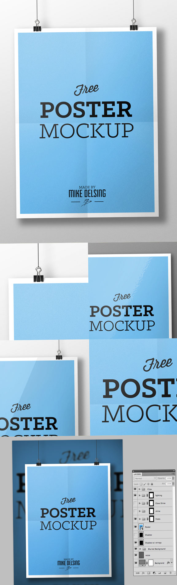 PSD Poster Mockup - Photoshop psd