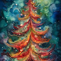 Swirling Christmas Tree
