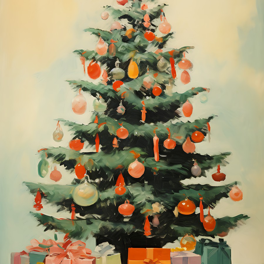 Photoshop images Christmastree, gifts,