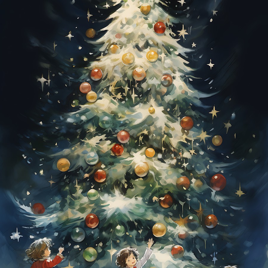 Photoshop images kids, joy, Christmas tree