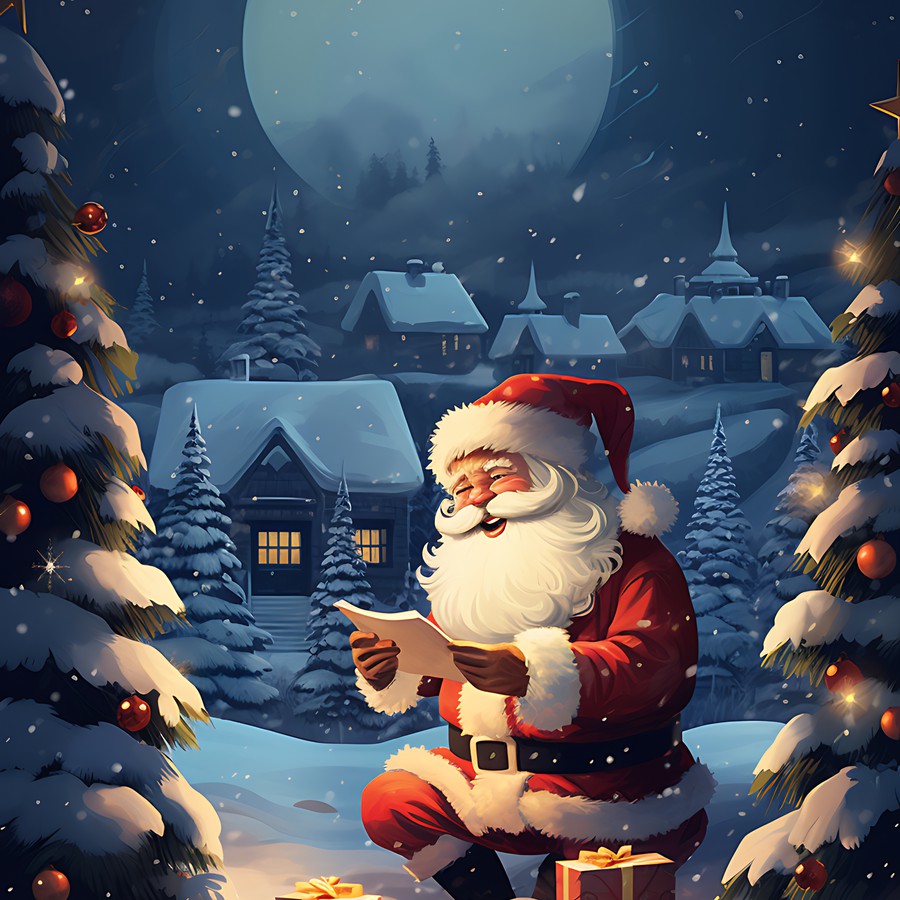 Photoshop images Santa Claus, winter
