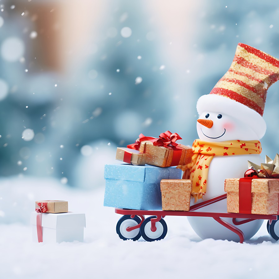 Photoshop images snowman, Christmas