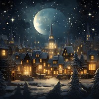 Enchanted Moonlit Town