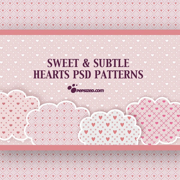 Free Hearts PSD Patterns - Photoshop patterns