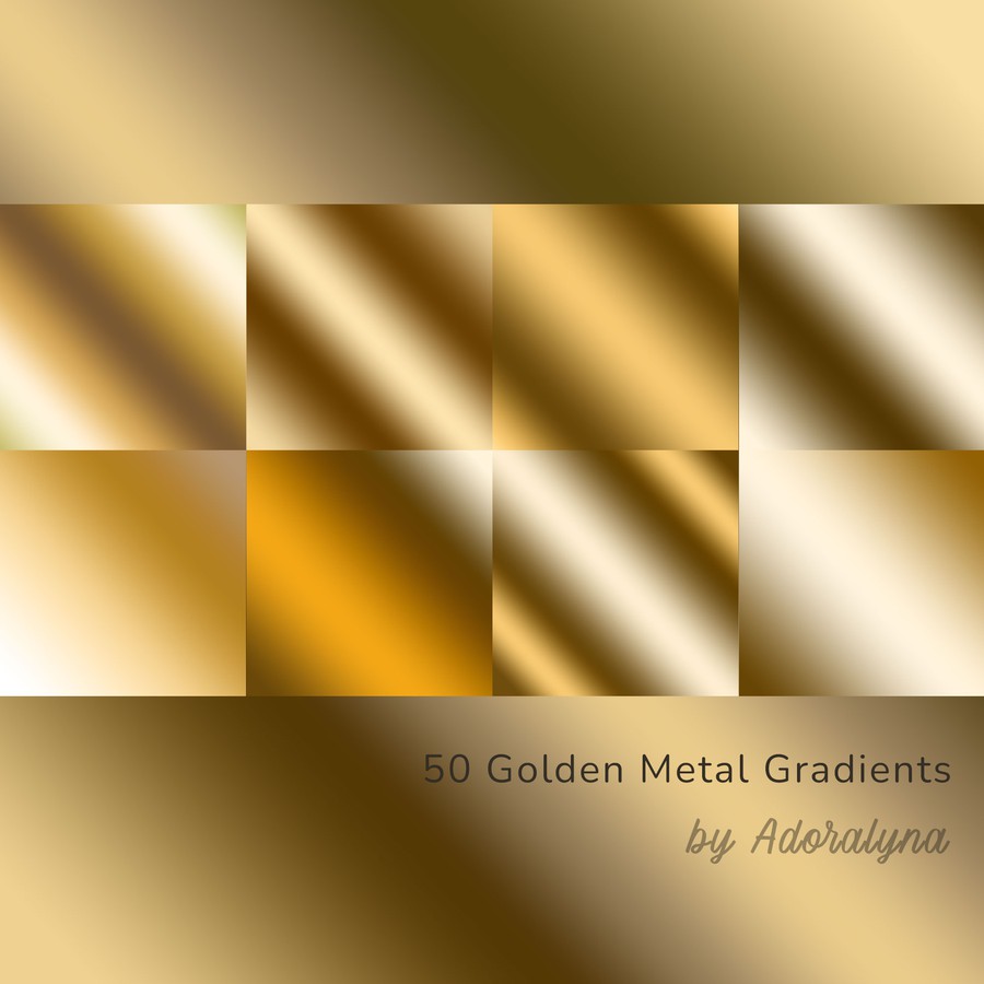 Photoshop styles and gradients golden gradients, metal